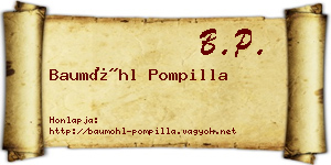 Baumöhl Pompilla névjegykártya